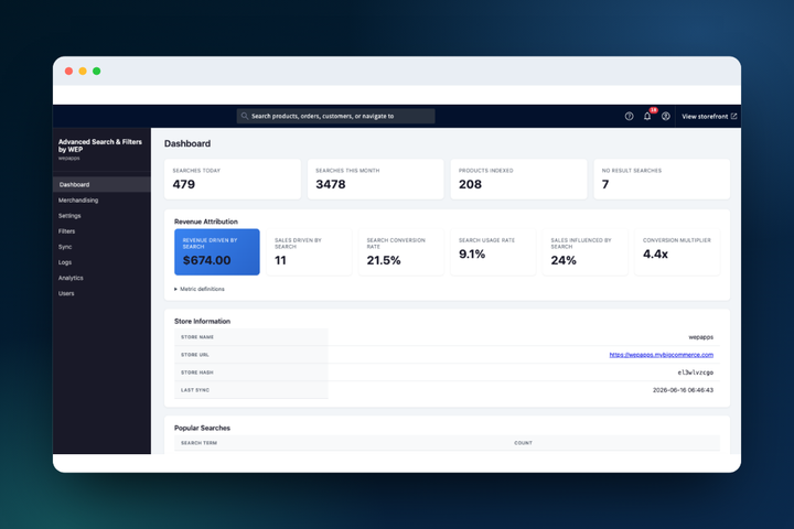 BigCommerce Advanced Search & Filters Pro