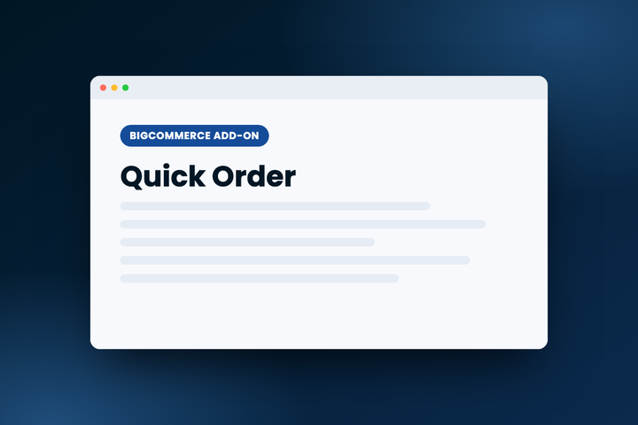 BigCommerce Quick Order