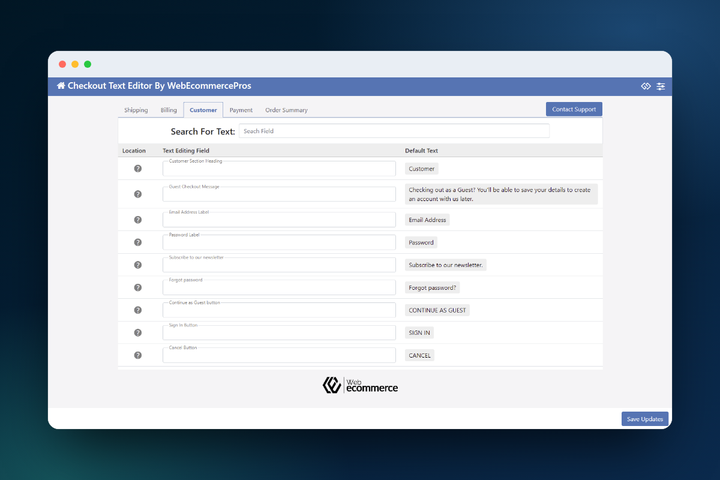 BigCommerce Checkout Text Editor