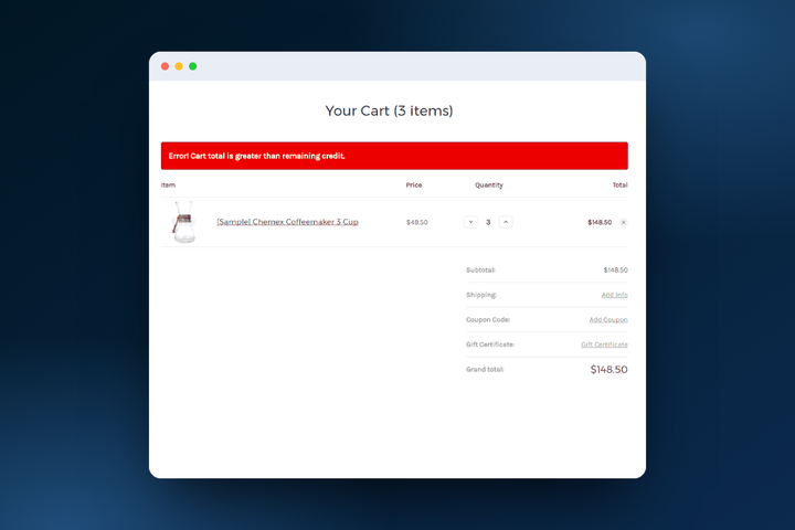 BigCommerce Order Limit for Customers