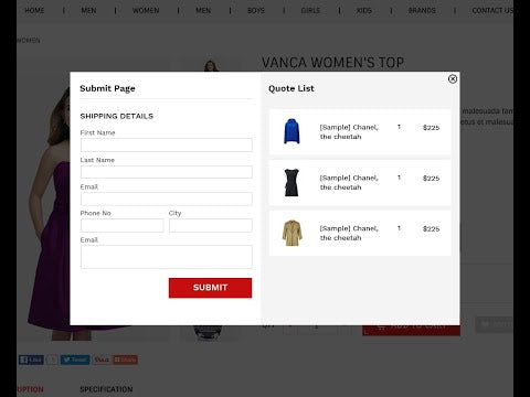 BigCommerce Request a Cart Quote