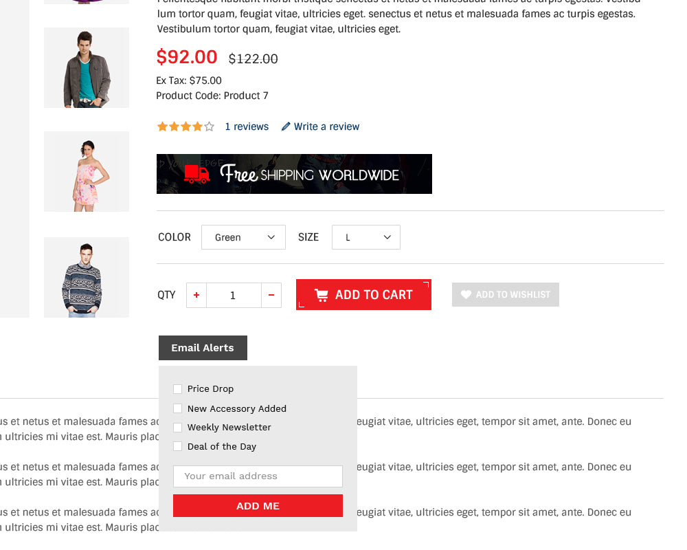 BigCommerce Email Alerts