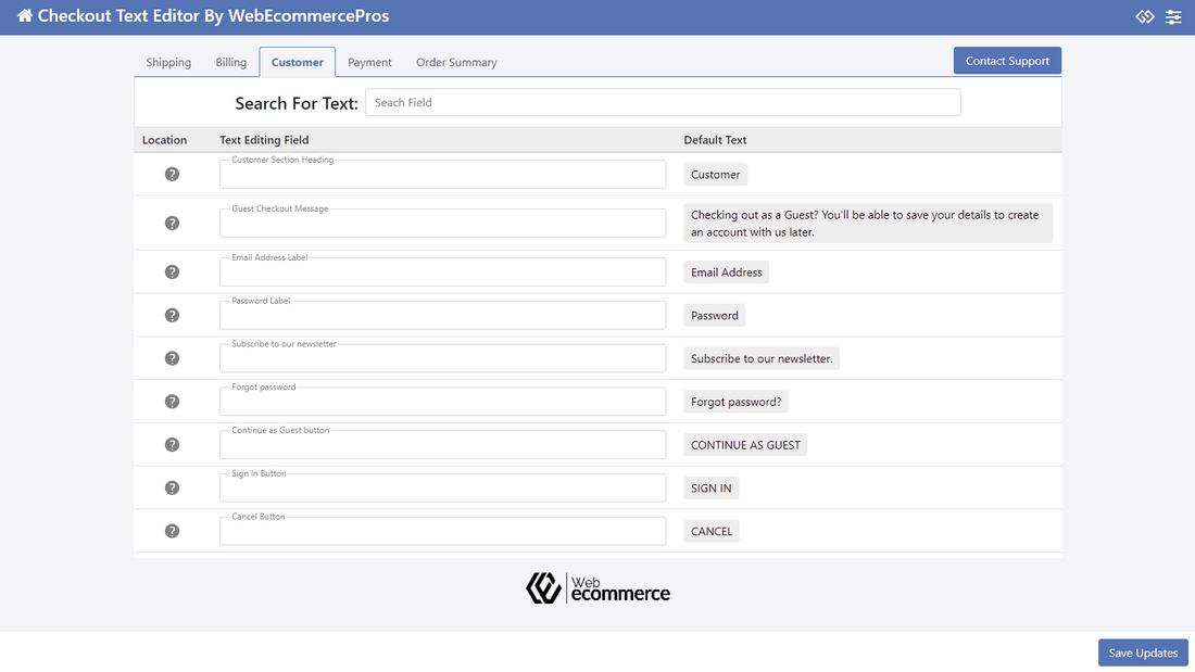 BigCommerce Checkout Text Editor