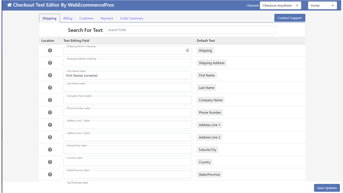 BigCommerce Checkout Text Editor